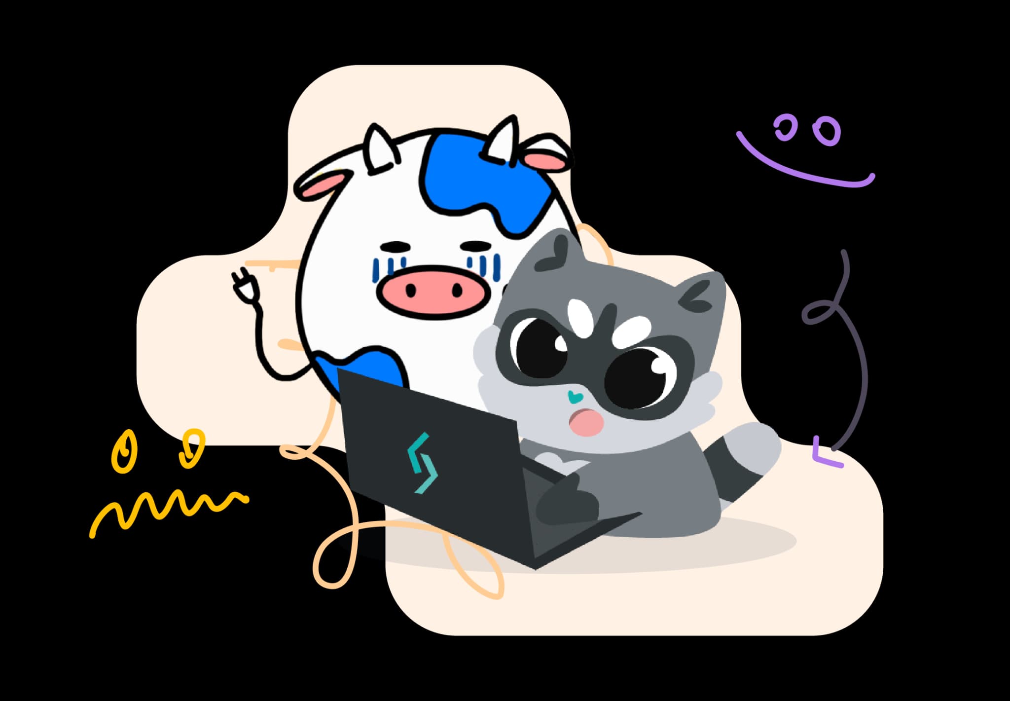 Sesame and Webster try their hand at some hacking.